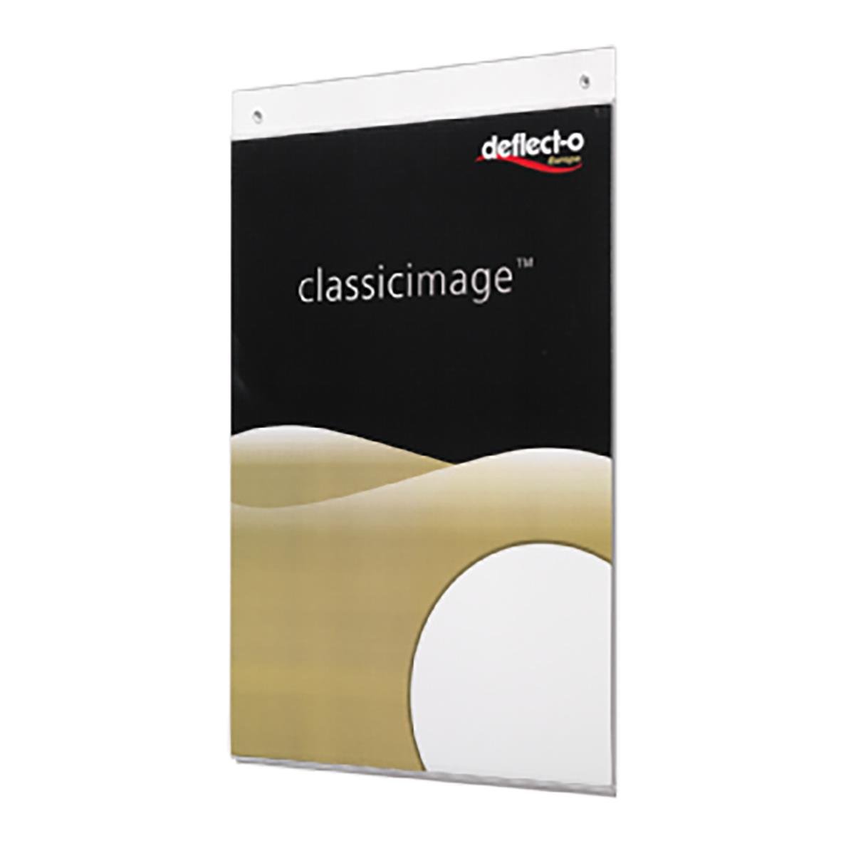 Akrylficka för vägg eller frihängande stående A3, svart och beige design