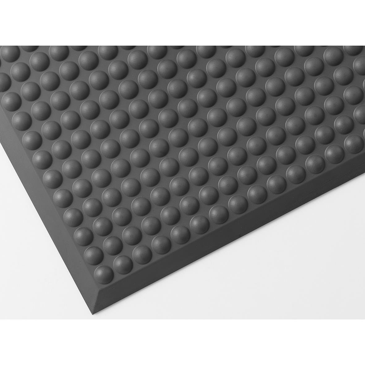 Antracitgrå arbetsplatsmatta Matting Yoga PUR med rundade knoppar, storlek 51x66cm