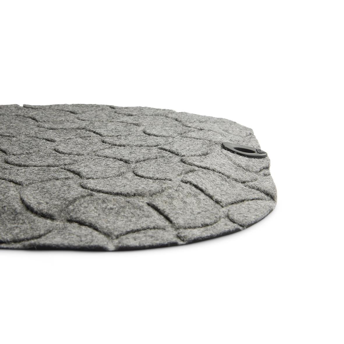 Grå arbetsplatsmatta Matting StandUp 77x53cm med textur och halkskydd