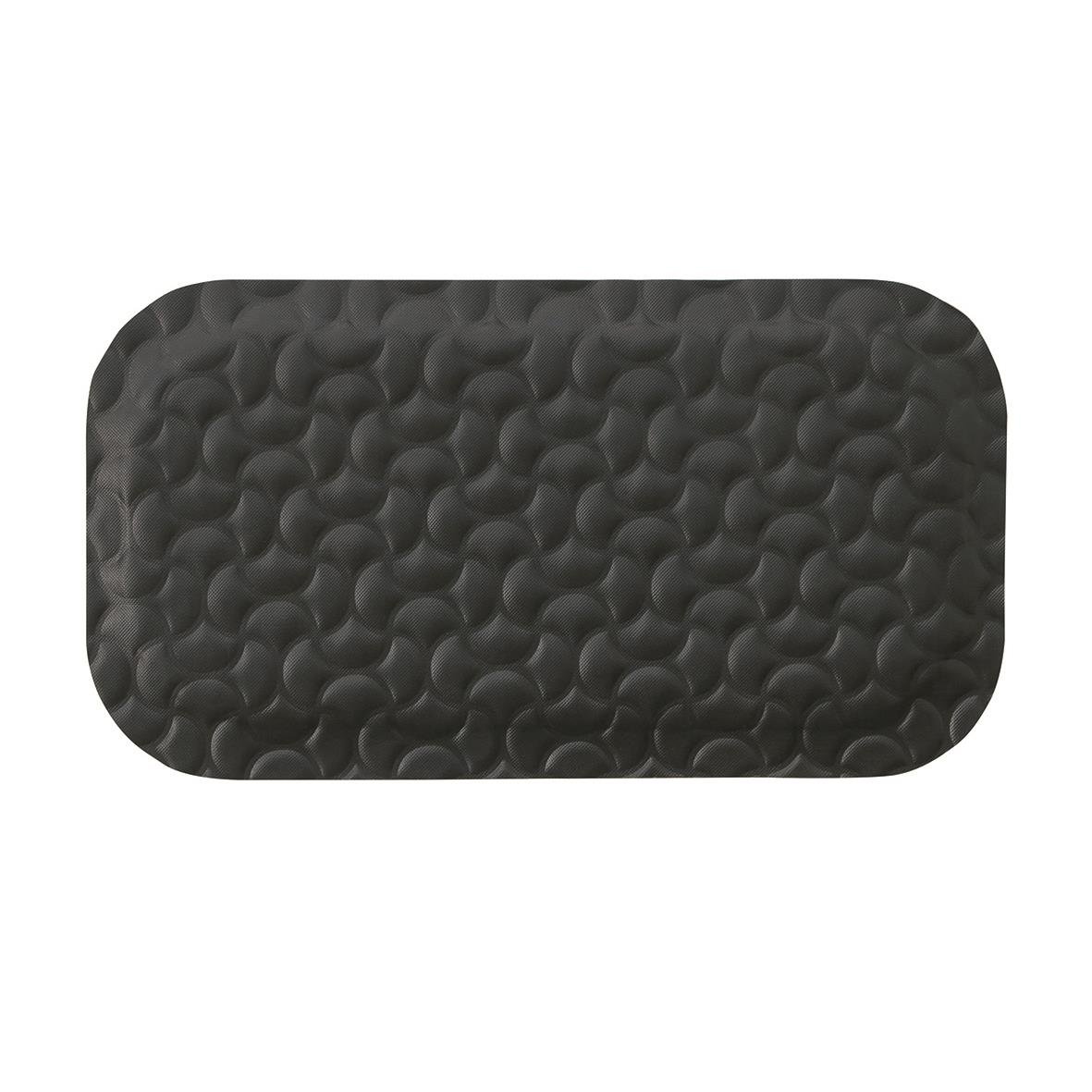 Svart arbetsplatsmatta med bubblig yta 53x99cm