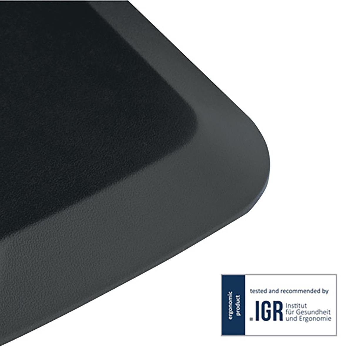 Mörkgrå ergonomisk ståmatta Leitz Ergo Cosy med slät yta