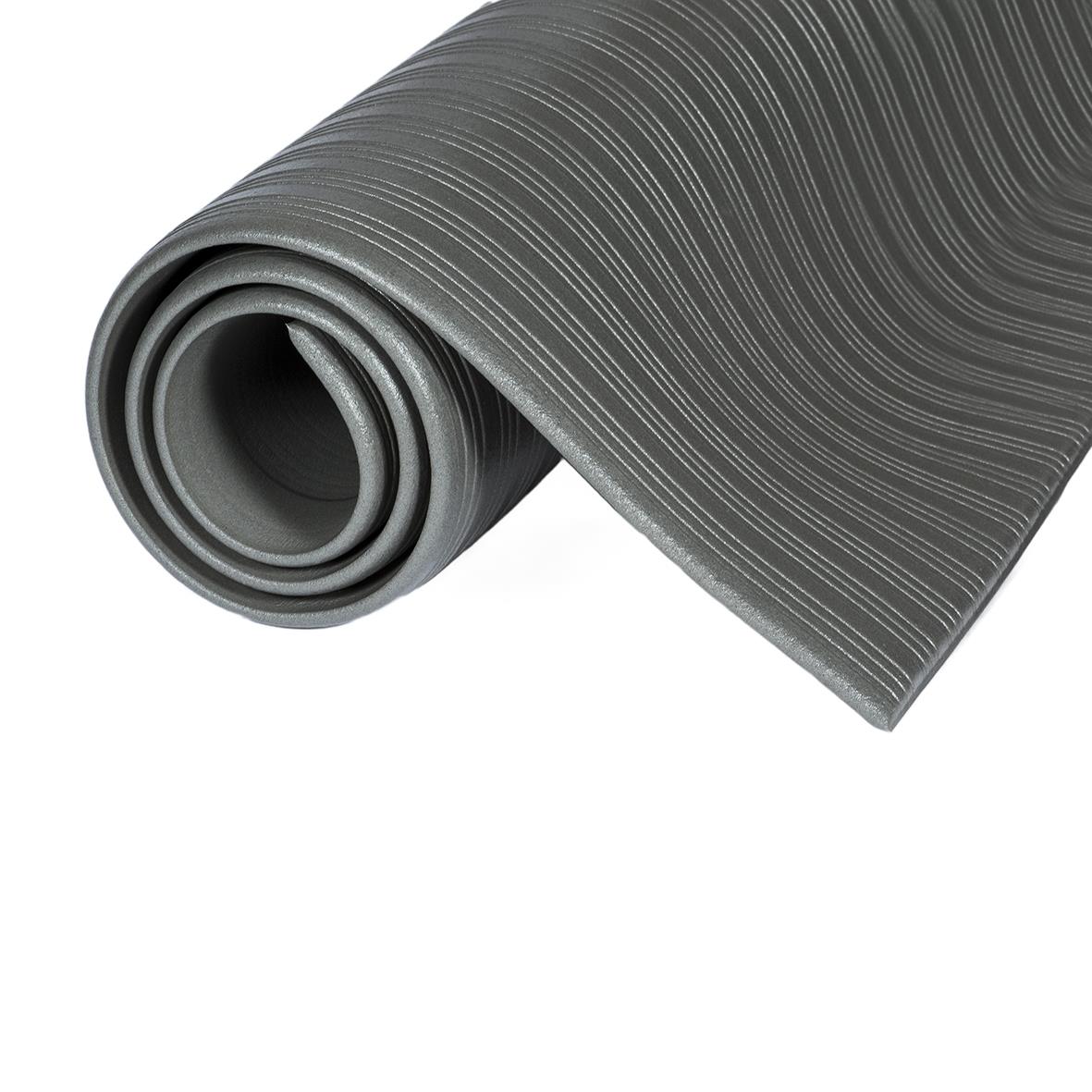 Grå arbetsplatsmatta i industristil, 91x100cm, för yoga, retail och industri