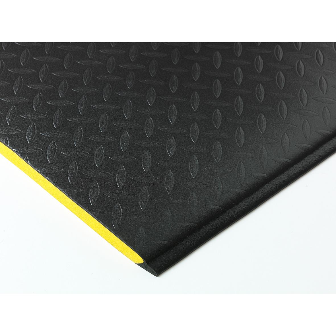 Svart arbetsplatsmatta med diamantmönster 91x100cm