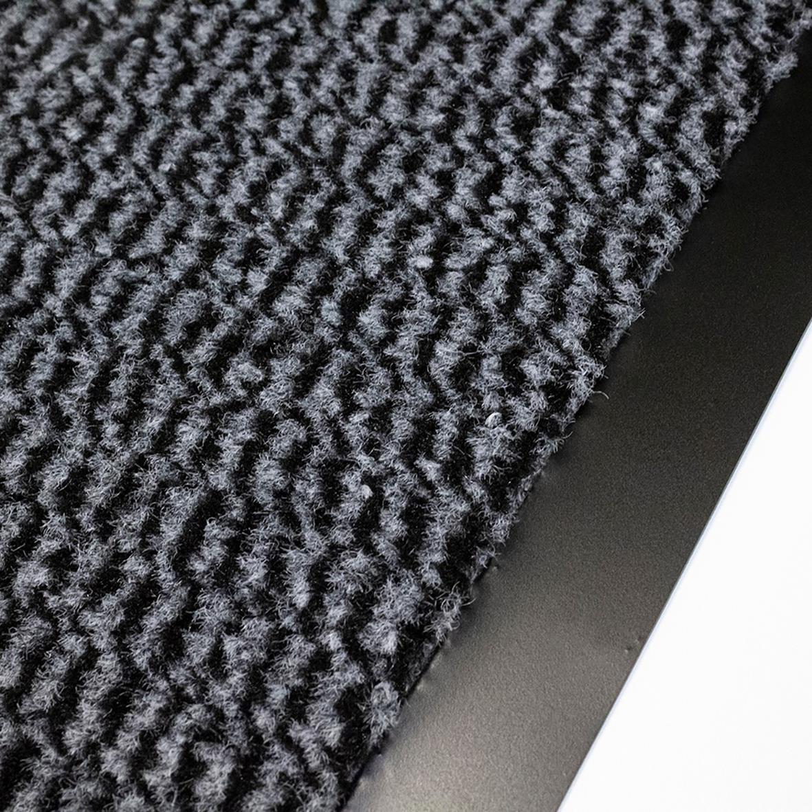 Torkmatta Faro Antracit 120x180cm med svart och grå mönstrad yta