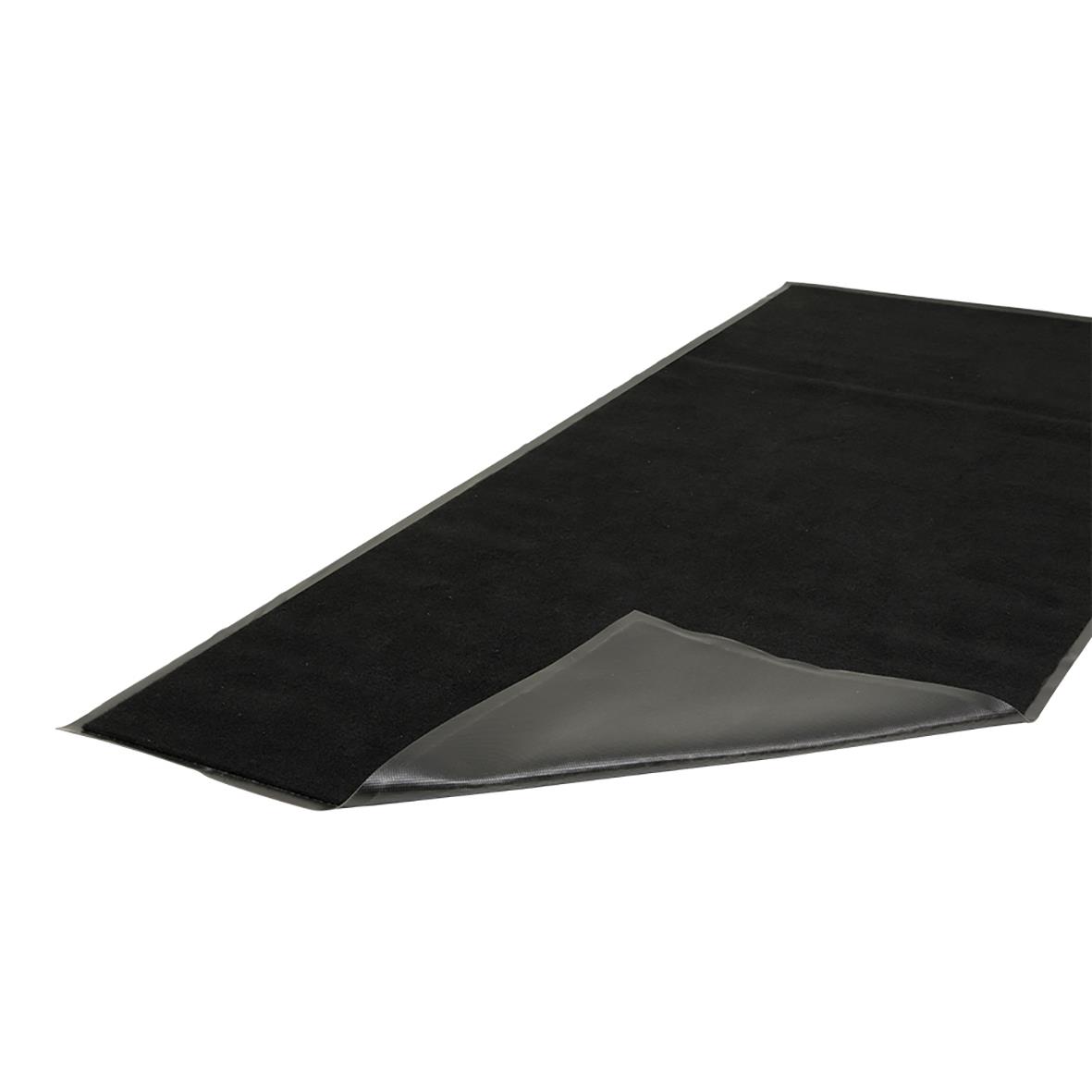 Svart entrématta i plast med halkskydd och storlek 200x90cm