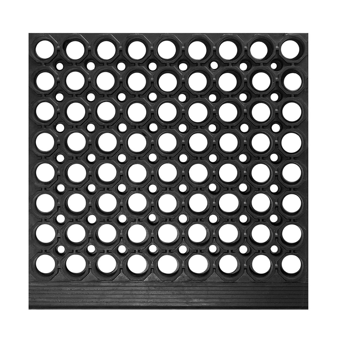 Svart skrapmatta för yoga 91x152cm med cirkulära hål