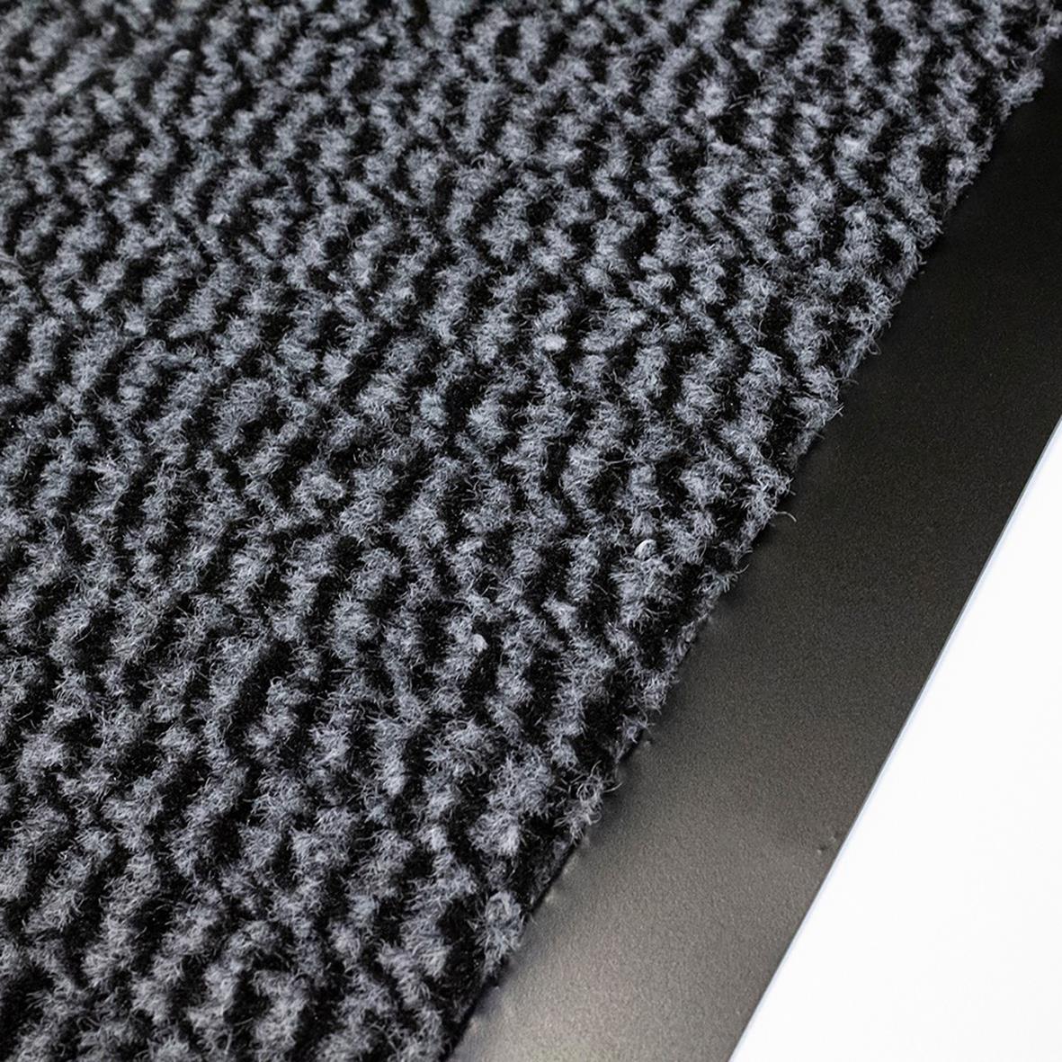 Torkmatta Faro Antracit 60x90cm med svart och grå mönstrad yta