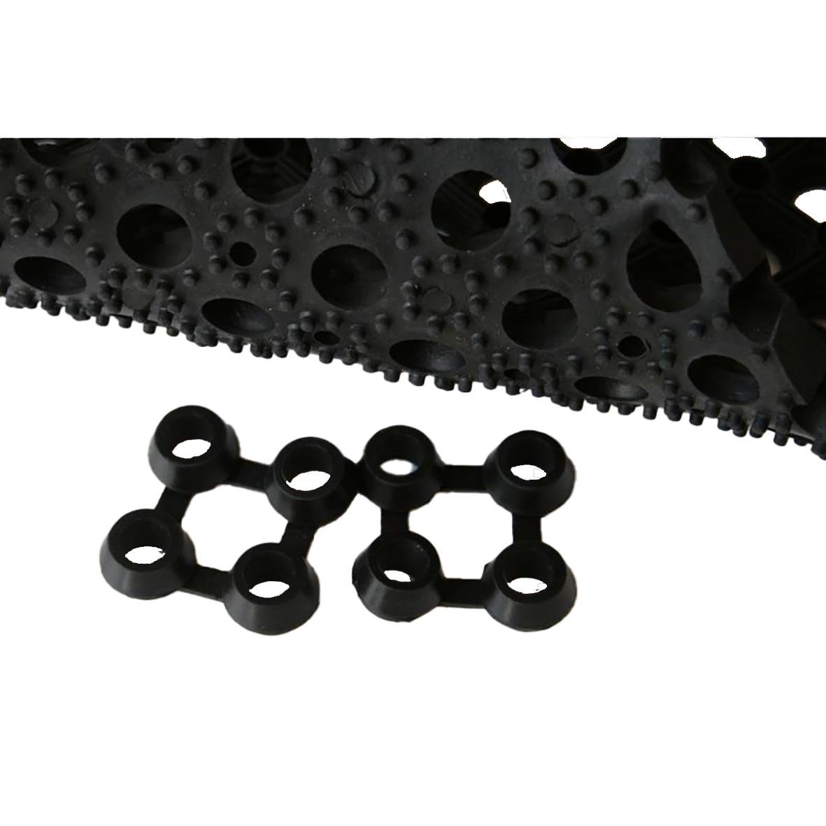 Svart koppling till ErgoRing mattor med flera cirkulära öppningar