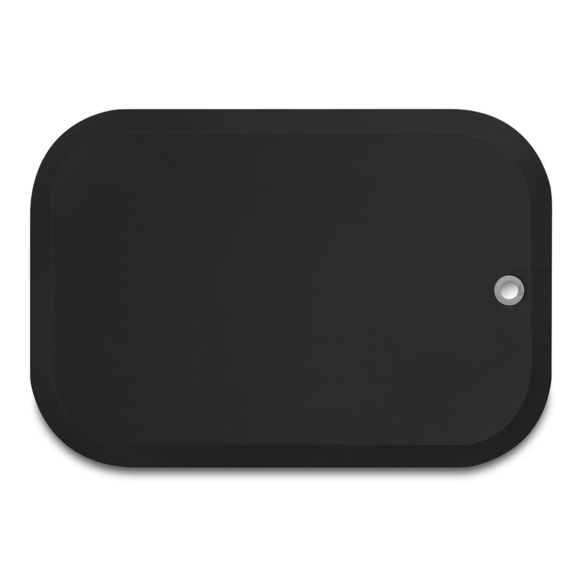 Svart ståmatta Matting Easy Clean 53x77cm med rundad form och liten knapp