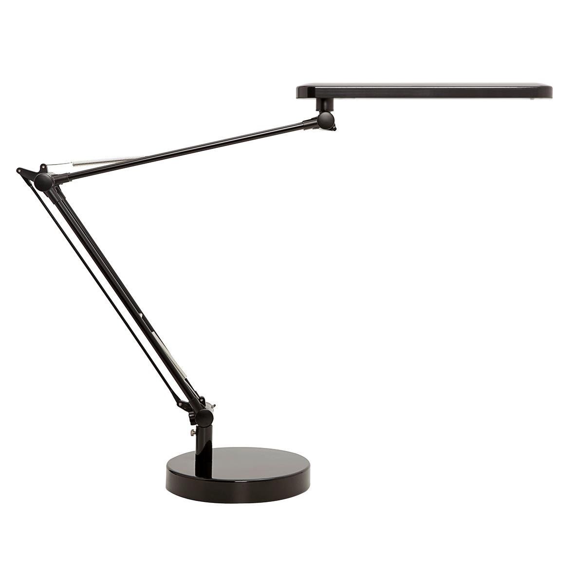 Svart bordslampa Unilux Mambo LED med justerbar arm och rund bas