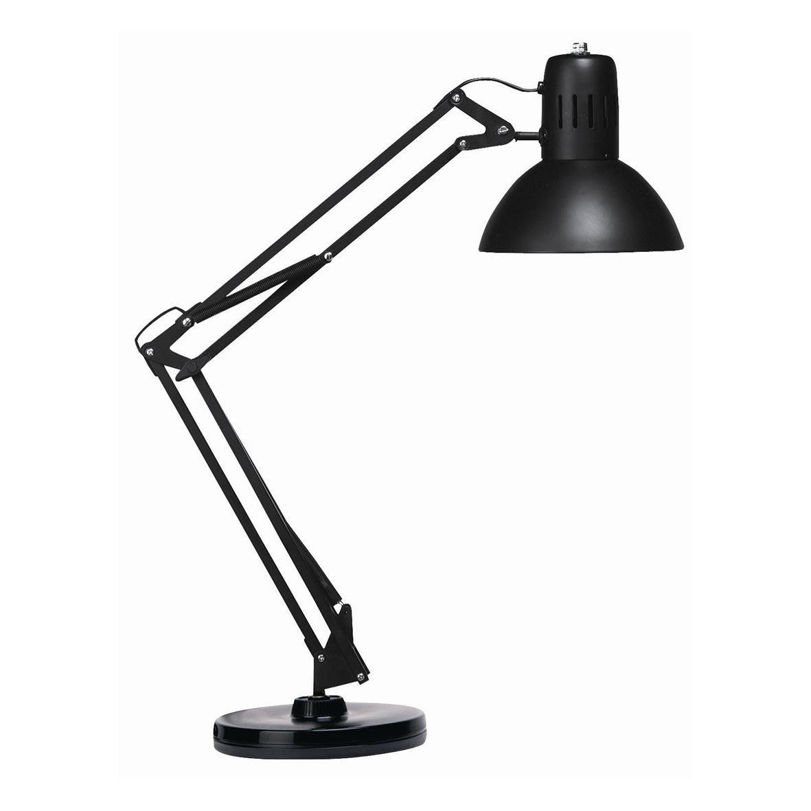 Svart bordslampa Unilux Success 66 LED E27 med justerbar arm