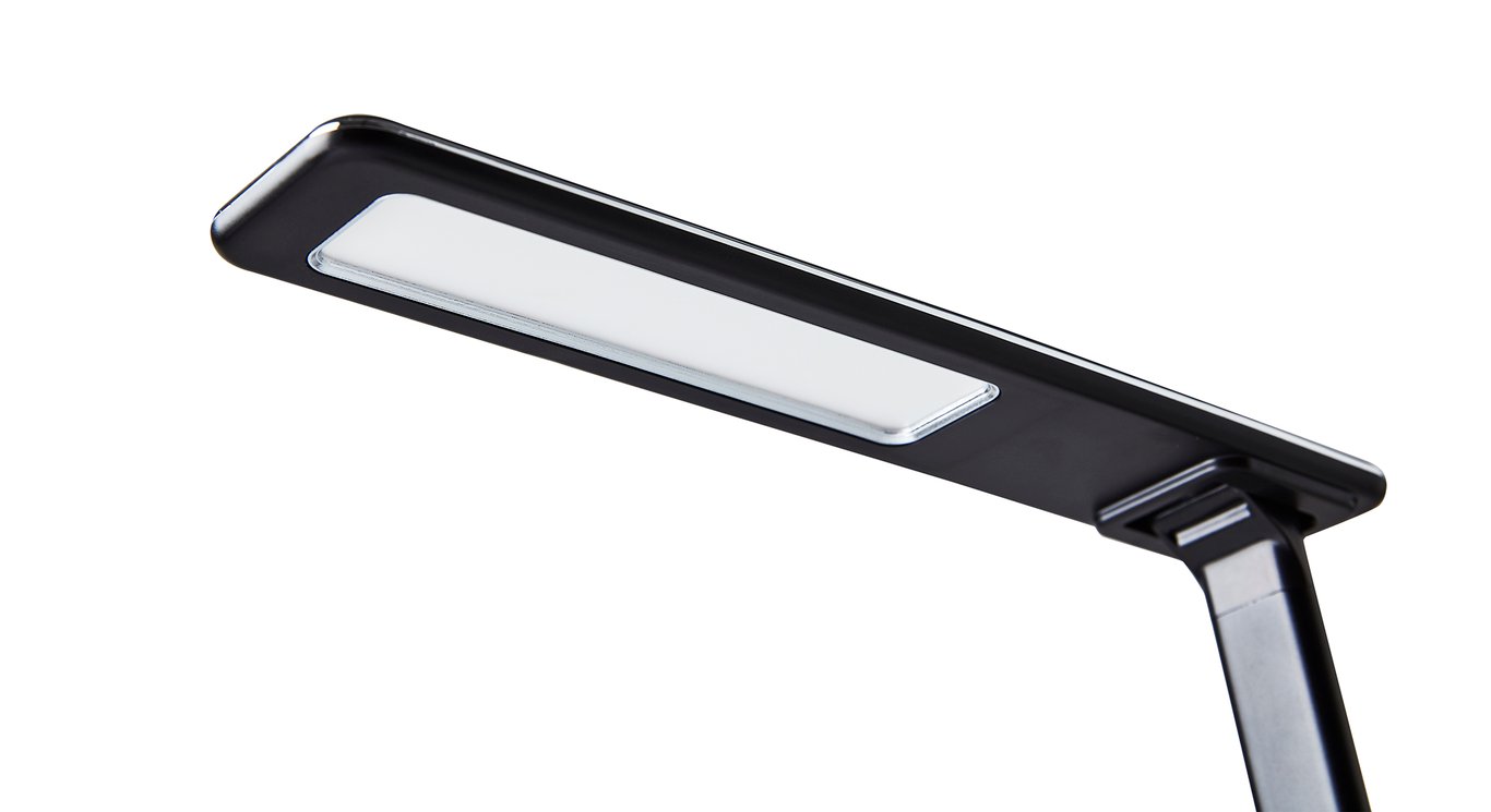 Svart bordslampa LightUp Singapore LED med lång arm och slät design
