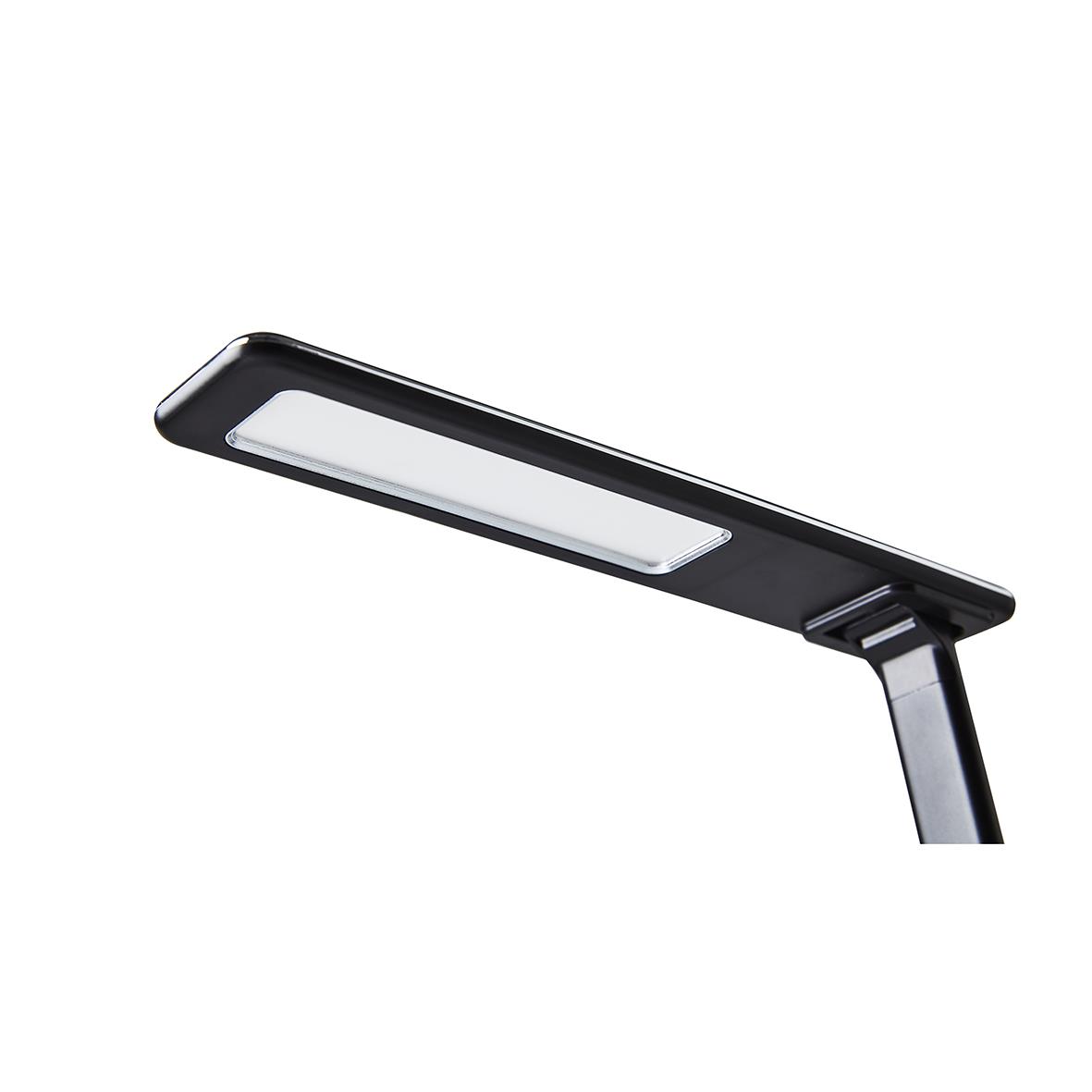 Svart bordslampa LightUp Singapore LED med lång arm och slät design