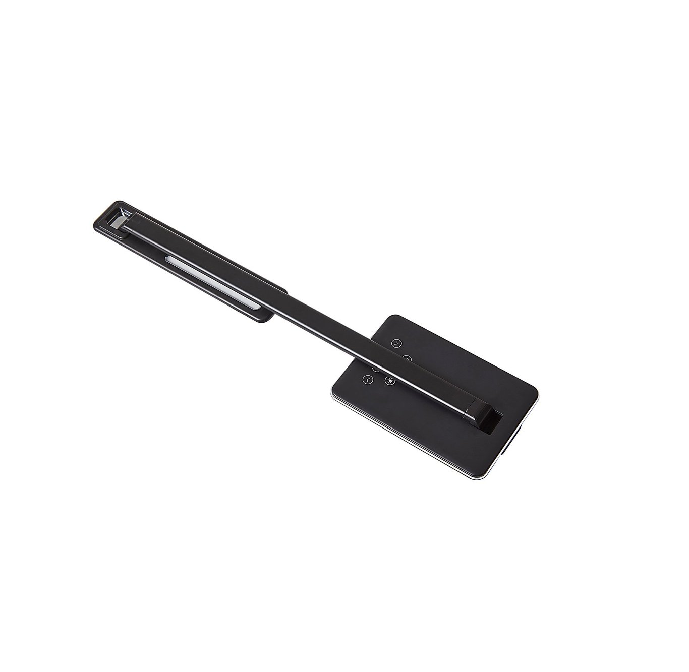 Svart bordslampa LightUp Singapore LED med lång arm och justerbar ljusdel