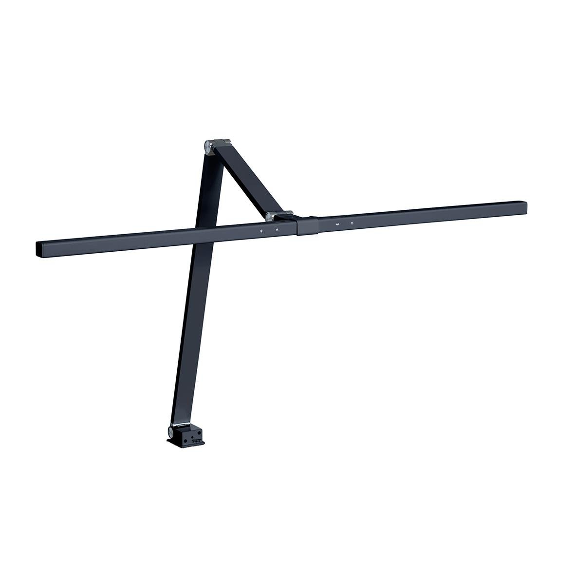 Svart bordslampa Sun-Flex Screenlite med justerbar arm på ett bord