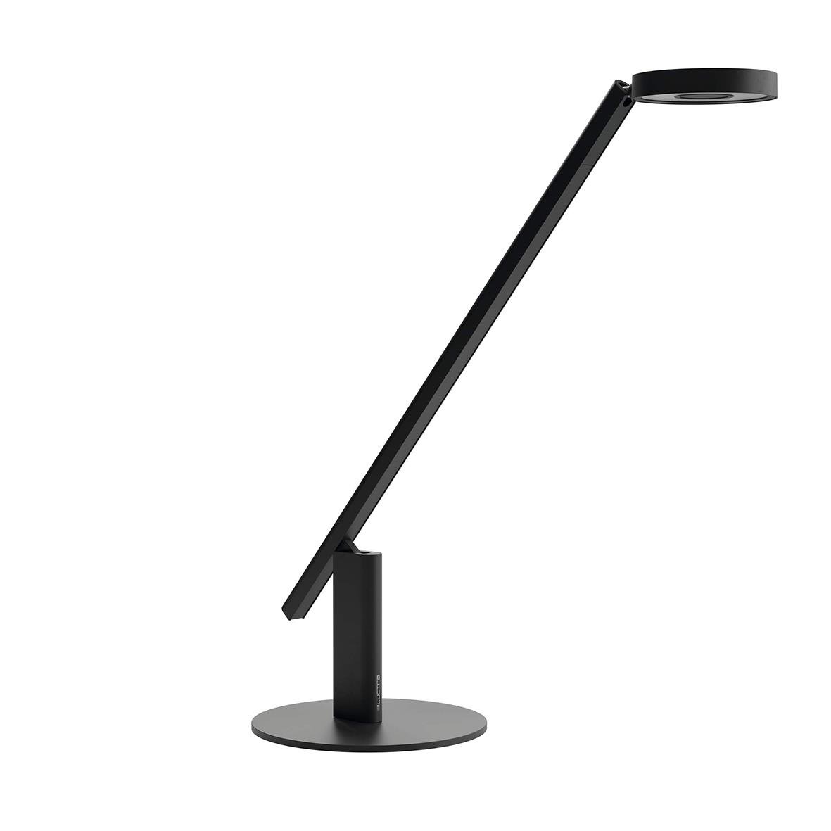 Svart skrivbordslampa Luctra Table Lite med justerbar arm och rund bas