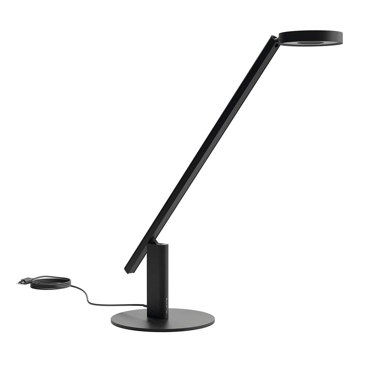 Svart skrivbordslampa Luctra Table Lite med justerbar arm och rund bas