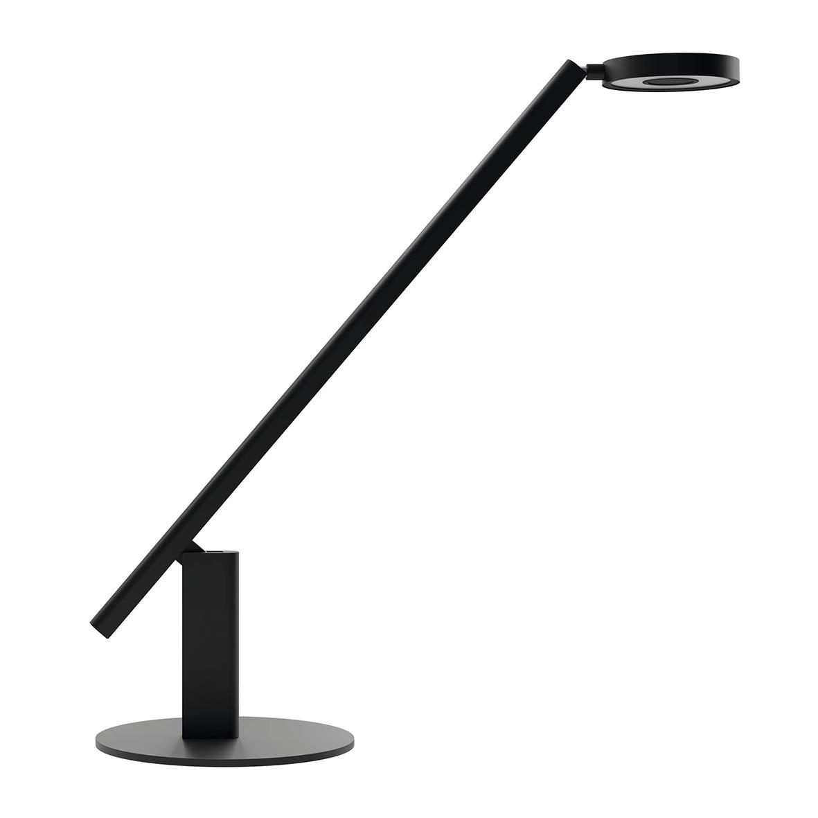 Svart skrivbordslampa Luctra Table Lite med justerbar arm och rund ljuskälla