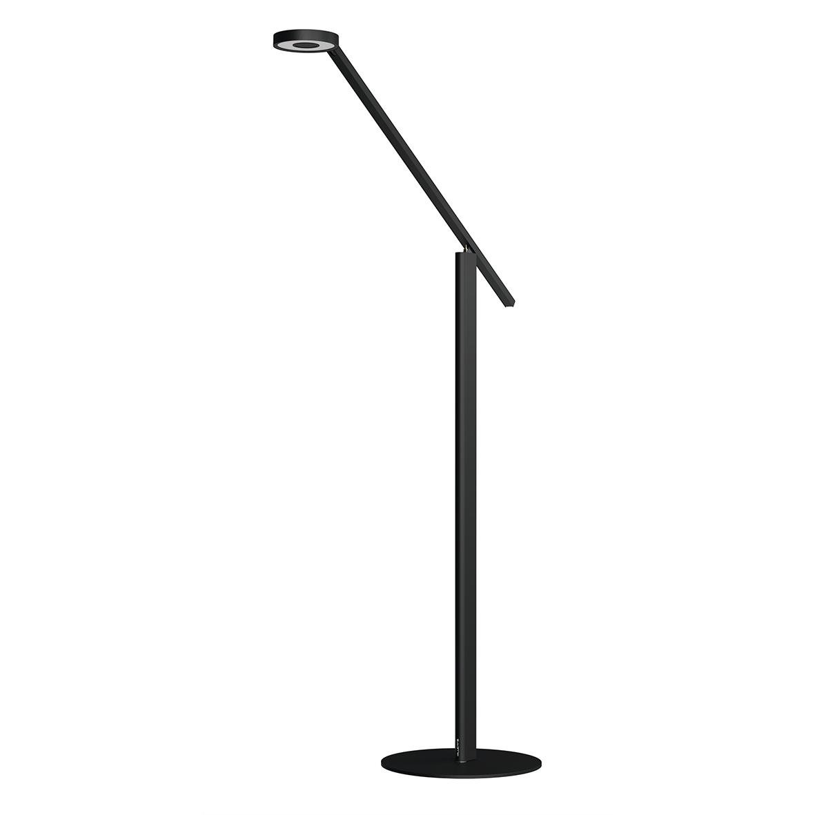 Svart golvlampa Luctra Floor Lite med justerbar arm och rund bas
