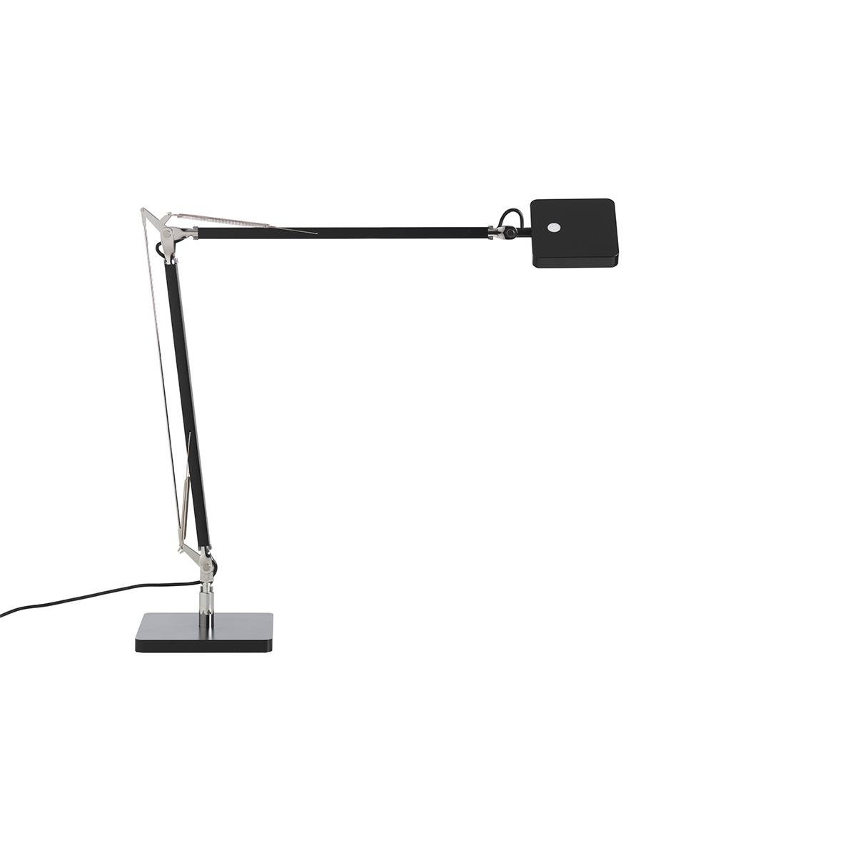 Ljusbordslampa med justerbar arm och svart ljuspanel