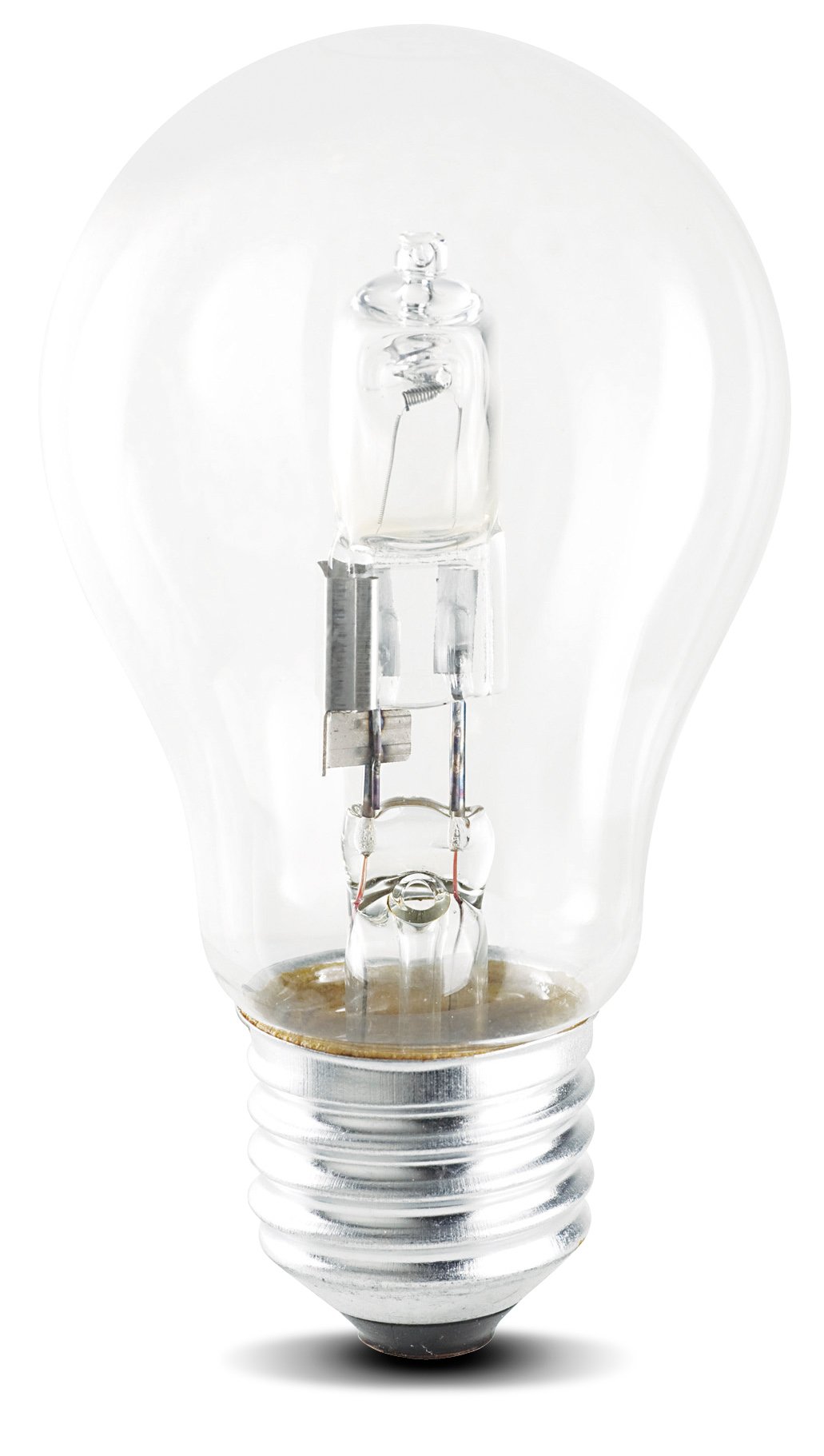 Halogenlampa Leuci E27 28W klar, dimbar, klassisk design