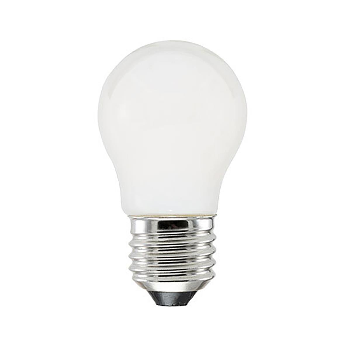 LED-lampa E27 4,5W (40W), opalvit, klot, dimbar