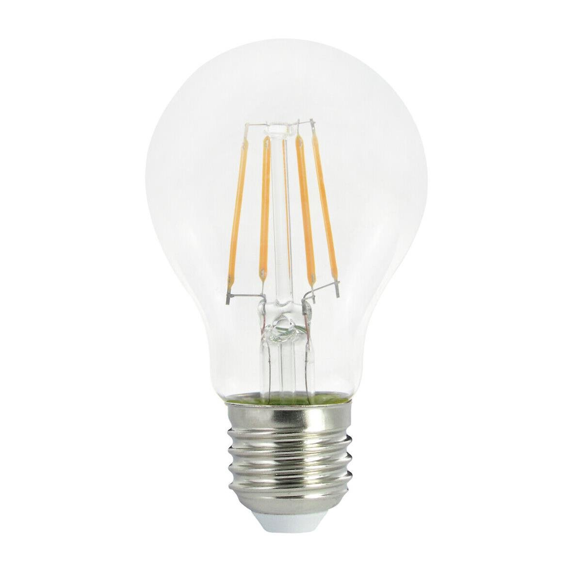 LED-lampa 3-stegs E27 7W filament med klar glaskupa