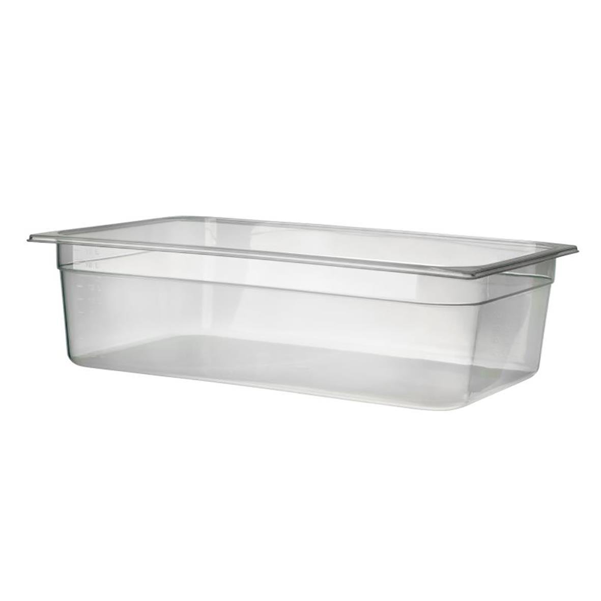 Klar plastkopp med lock, mått 530x325x150mm, volym 20,5L