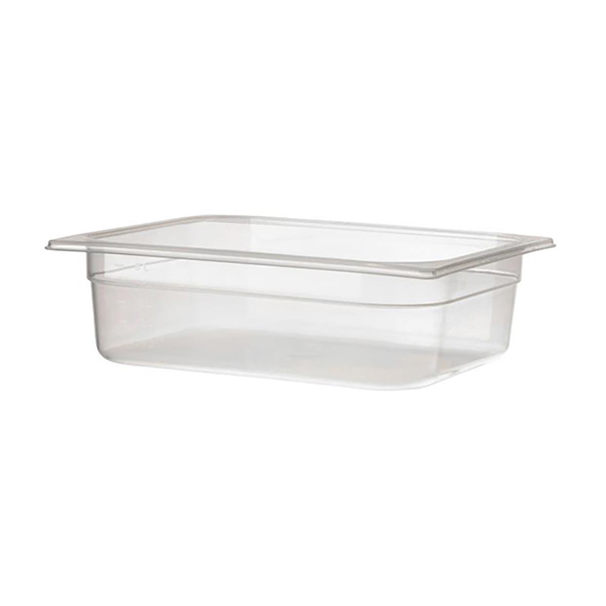 Klar plastkanna med lock, mått 265x325x100mm, 6L kapacitet