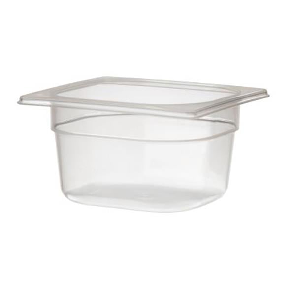 Klar plastkopp med lock, mått 176x162x100mm, volym 1,5L, för matförvaring