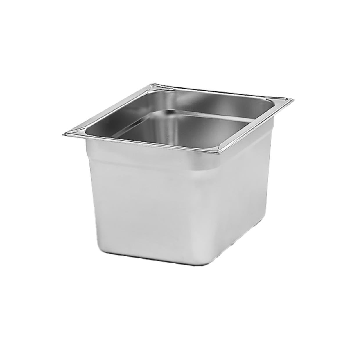 Kantinkärl i rostfritt stål GN 1/2, 265x325x200mm, 12L, robust och hygienisk