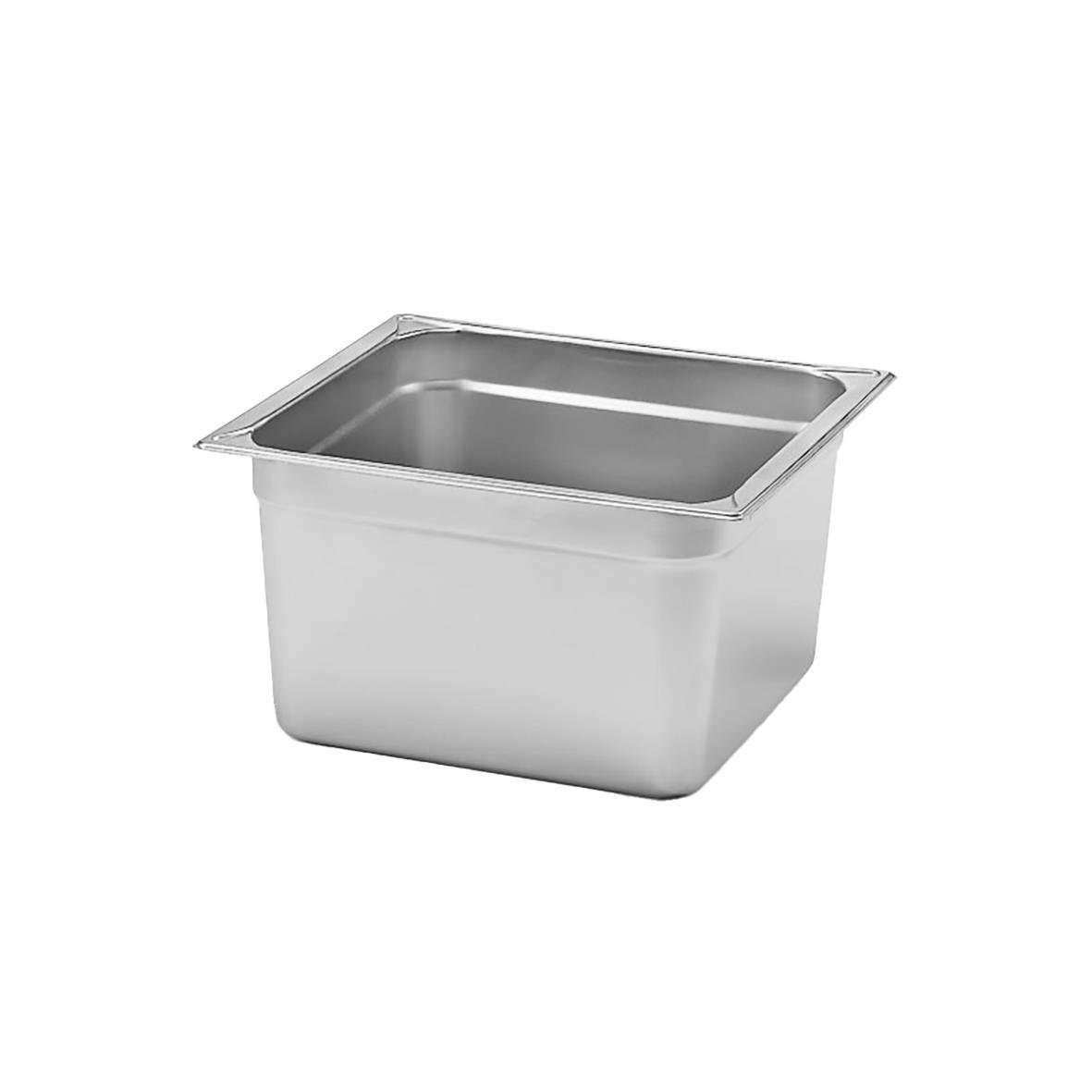 Kantinkärl i rostfritt stål GN 2/3, mått 354x325x200mm, volym 17,5L