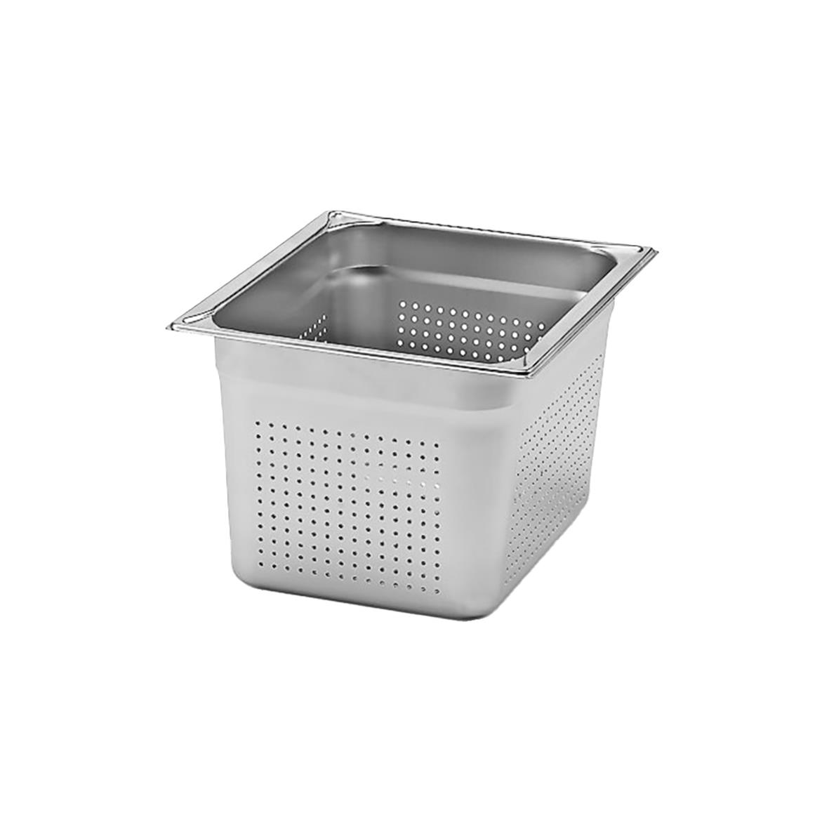 Kantin i rostfritt stål med perforering, stor kapacitet 12L, mått 265x325x200mm