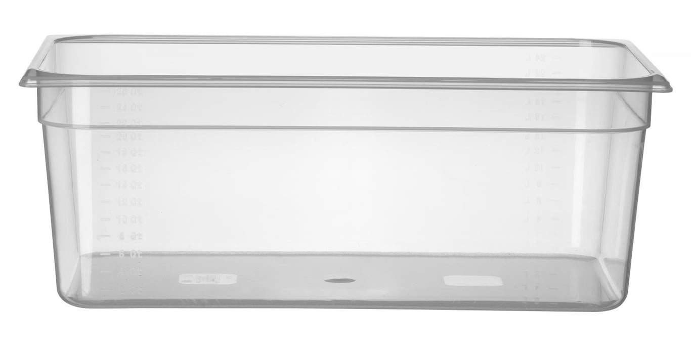 Klar plastkärra med måtten 530x325x200mm och 28L volym