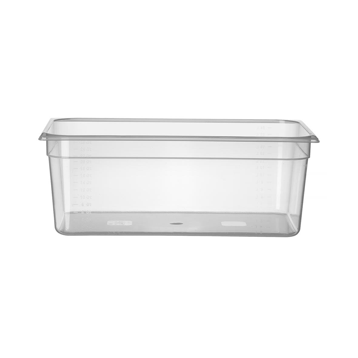 Klar plastkärra med måtten 530x325x200mm och 28L volym