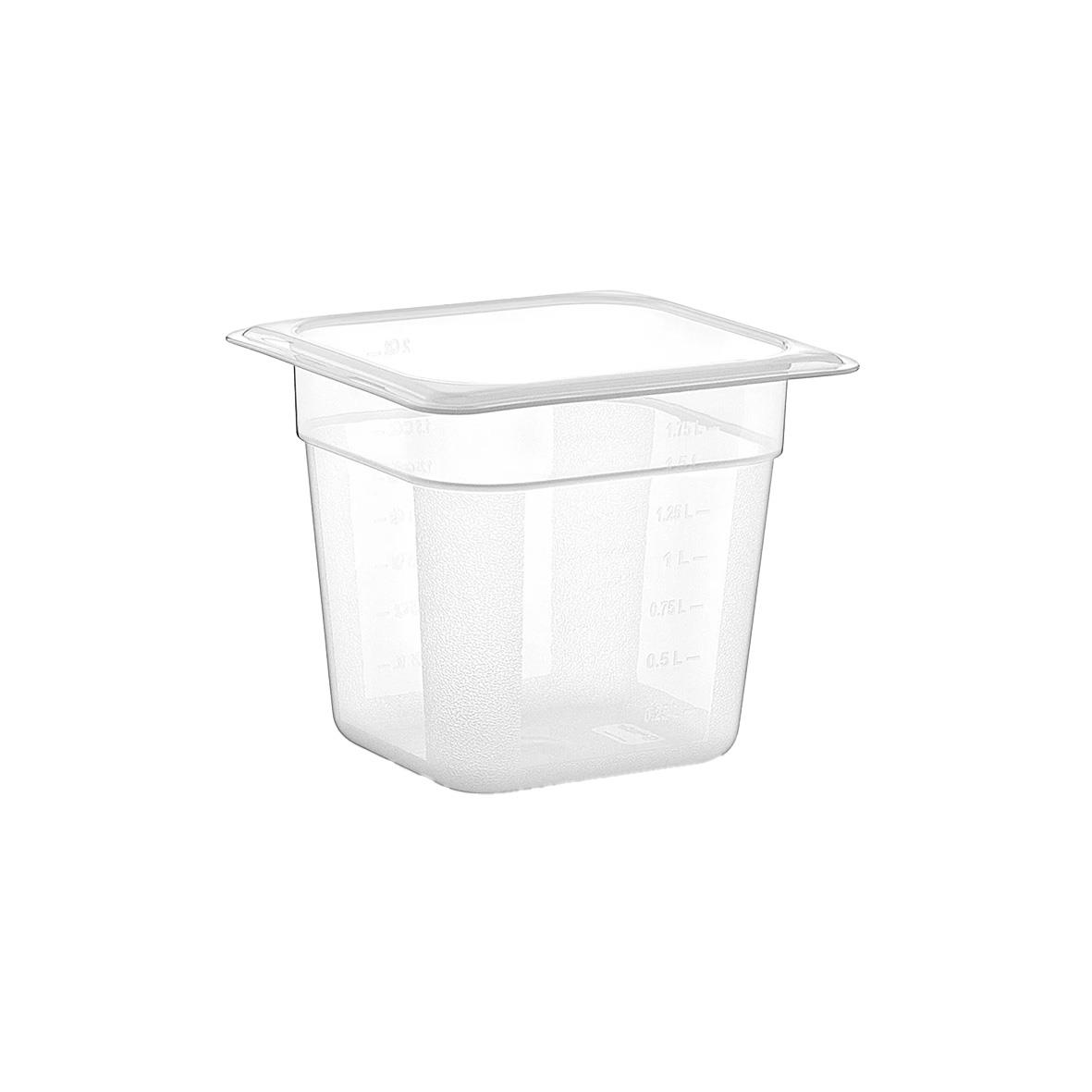 Transparent plastbehållare med lock för förvaring