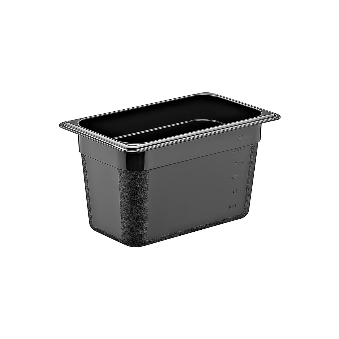 Svart kantin i PP, GN 1/4-150