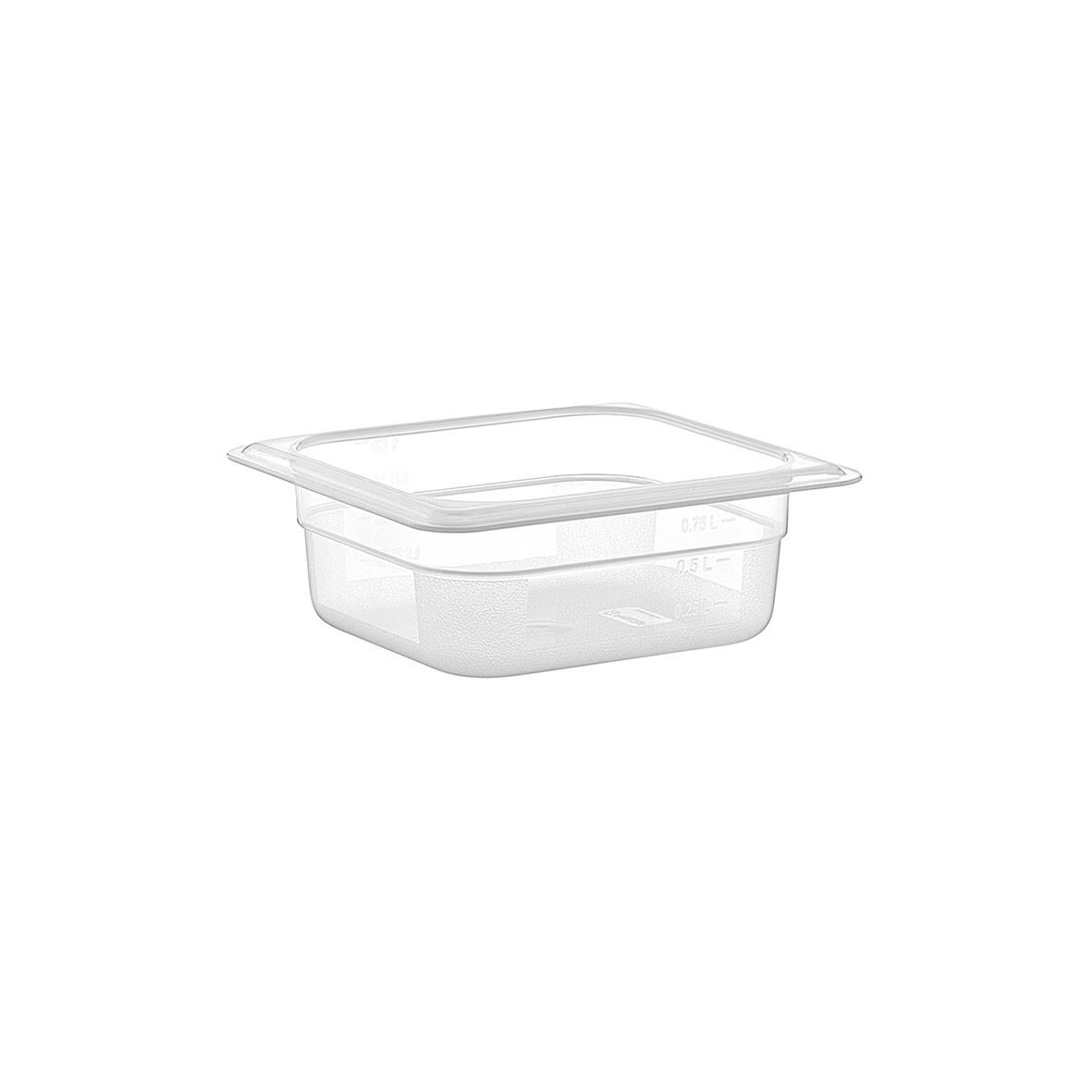 Klar plastkantin PP GN 1/6-65 med lock