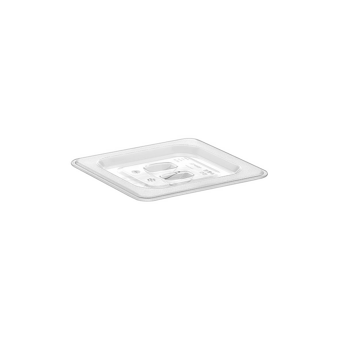 Klart lock i plast för kantinbehållare GN 1/6