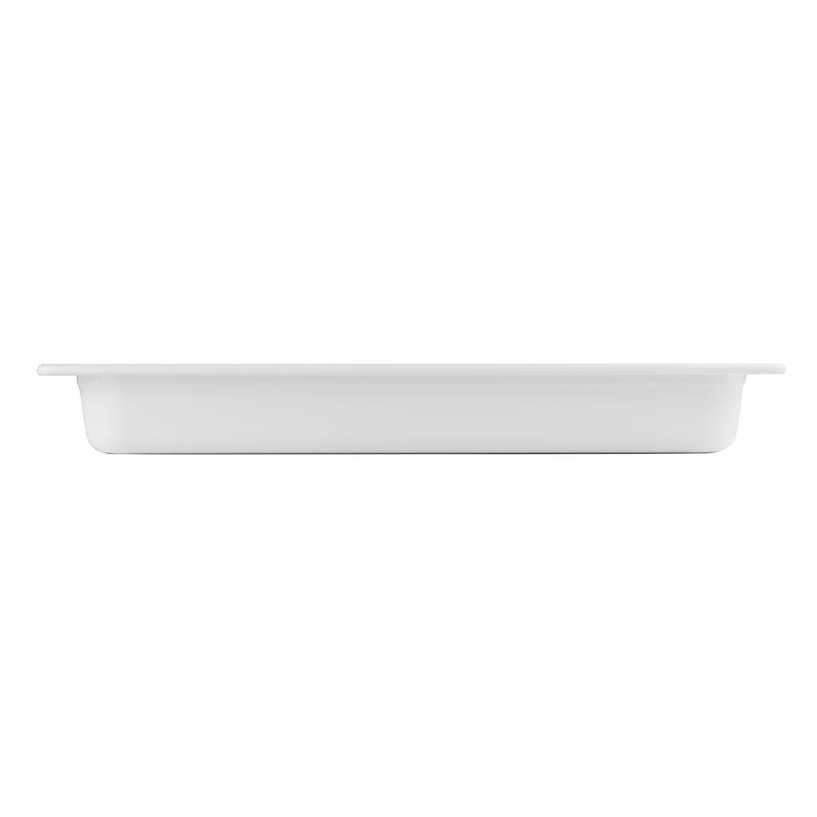 Vit Gastronormform i melamin för matlagning och servering, 2/4-65 storlek