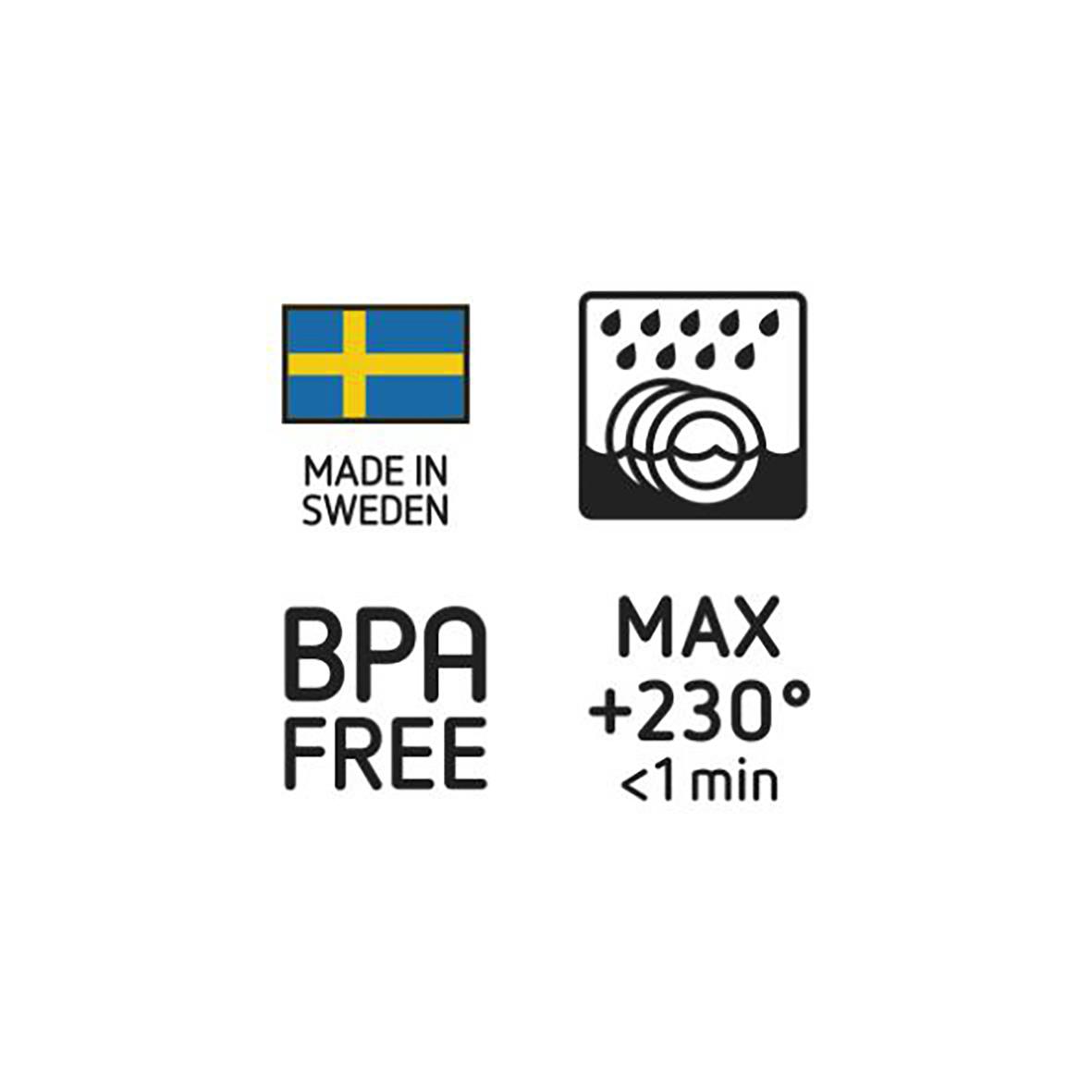 Stekspade i plast från Gastromax, svart, 31,5 cm, tillverkad i Sverige, BPA-fri, tål max 230°C, användningstid under 1 minut