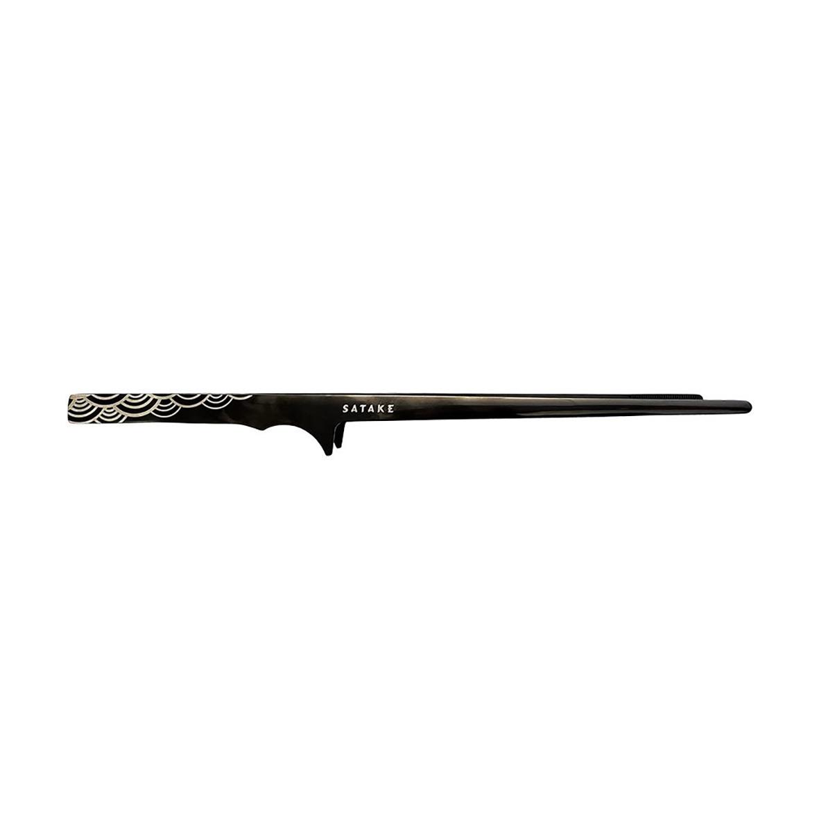 Svart stekpincett Satake 305mm med svart handtag och design