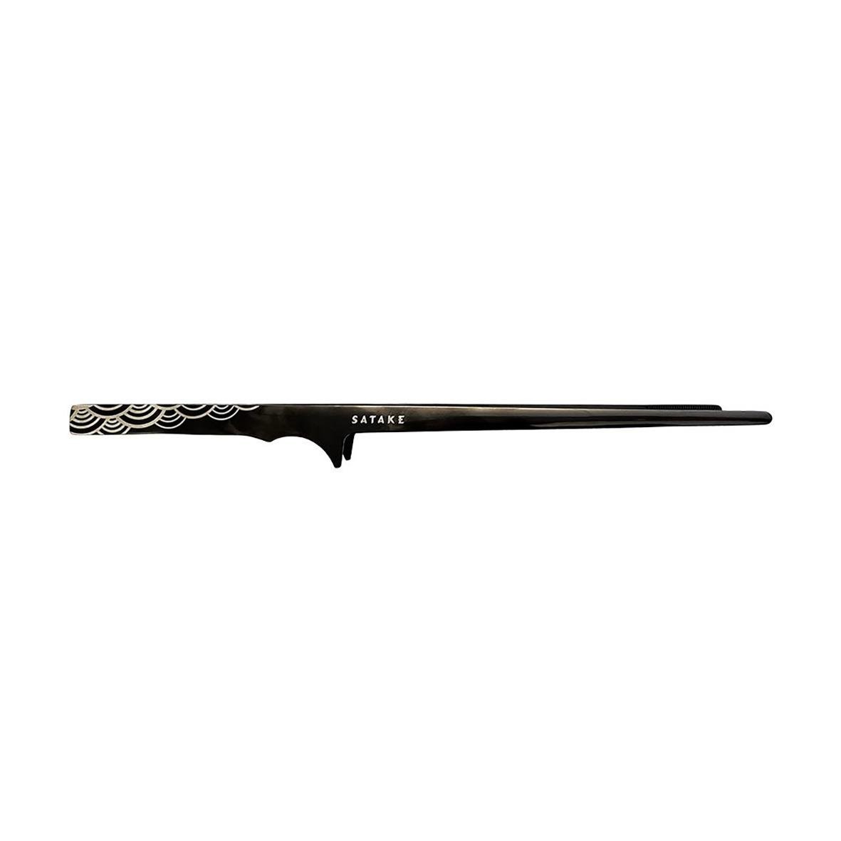 Svart stekpincett Satake 305mm med svart handtag och design