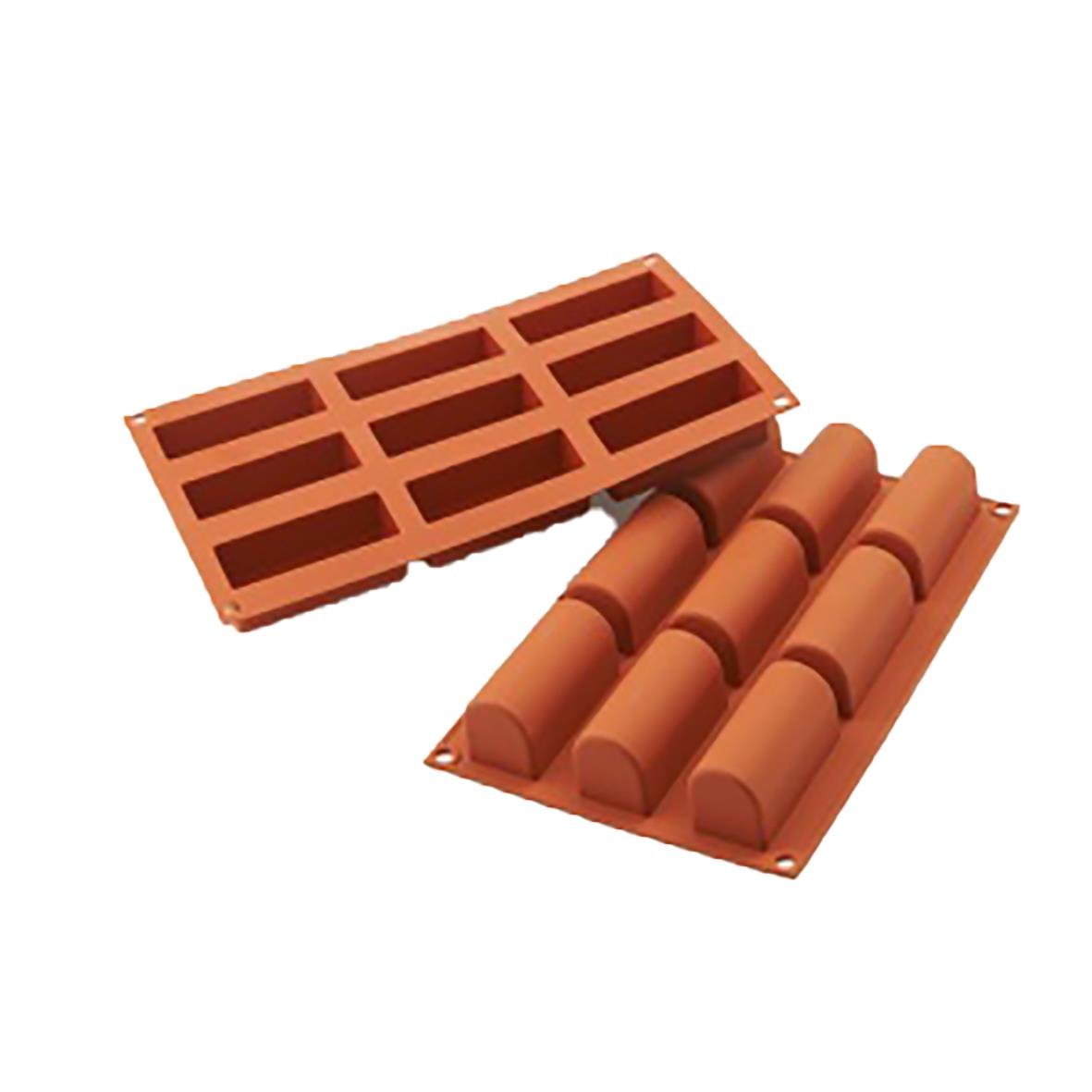 Silikonform för stubbe med 9 figurer, mått 84x32x35mm