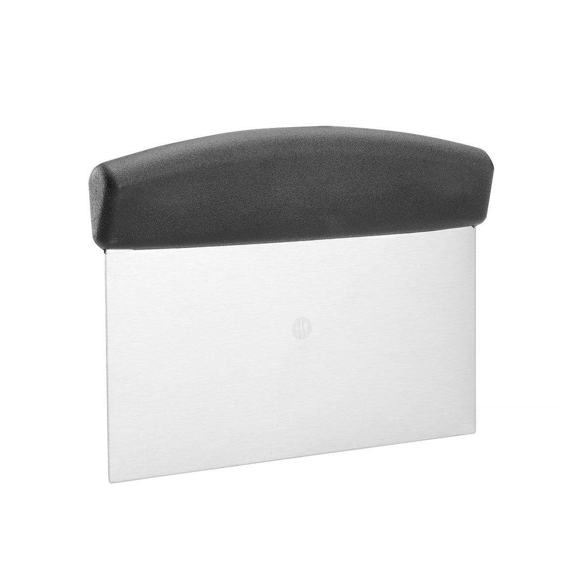 Svart degskrapa med handtag och blad, storlek 150x110mm