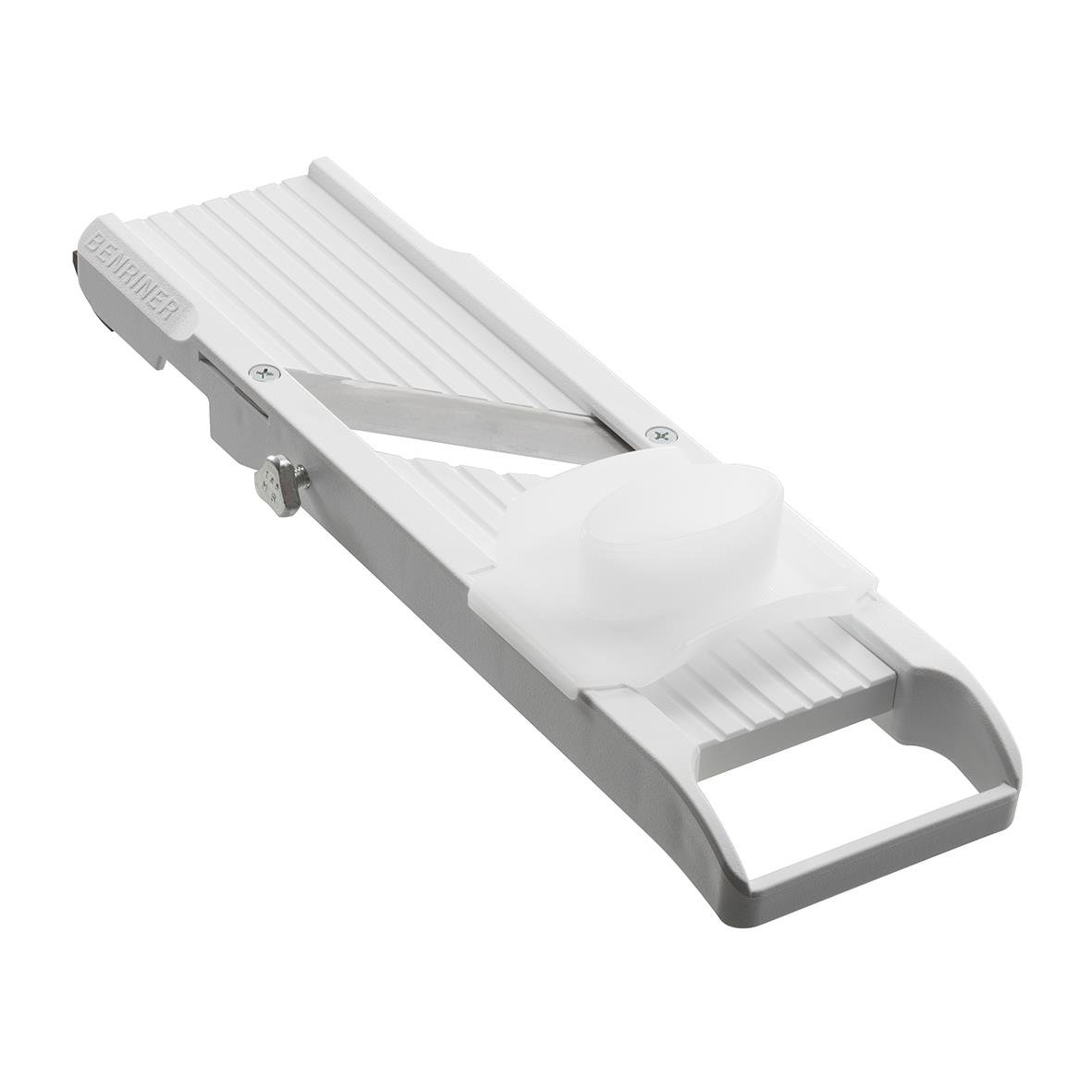 Vit mandolin Benriner med 6,4 cm blad och handtag