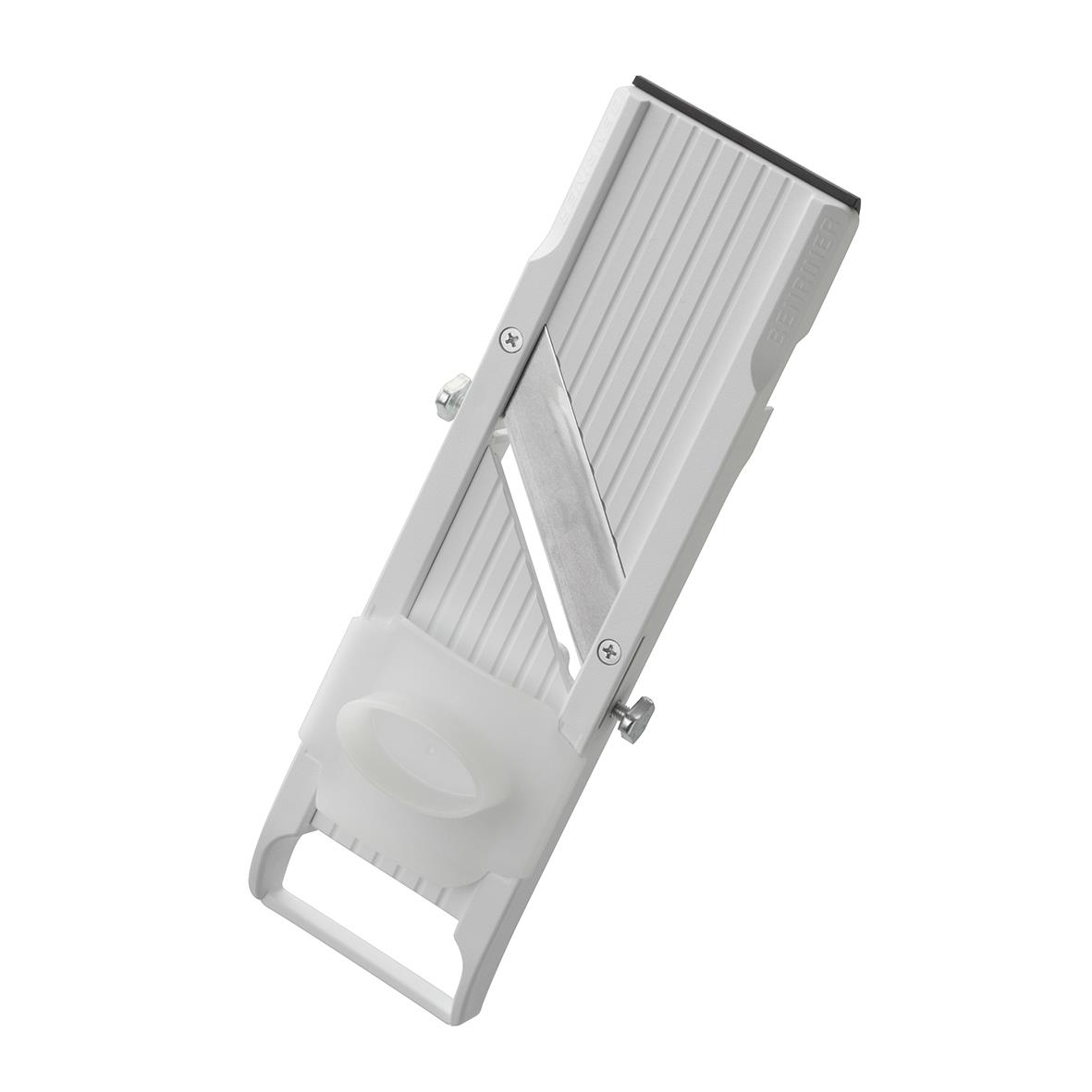 Vit mandolin Benriner med 6,4 cm blad för skivning av grönsaker