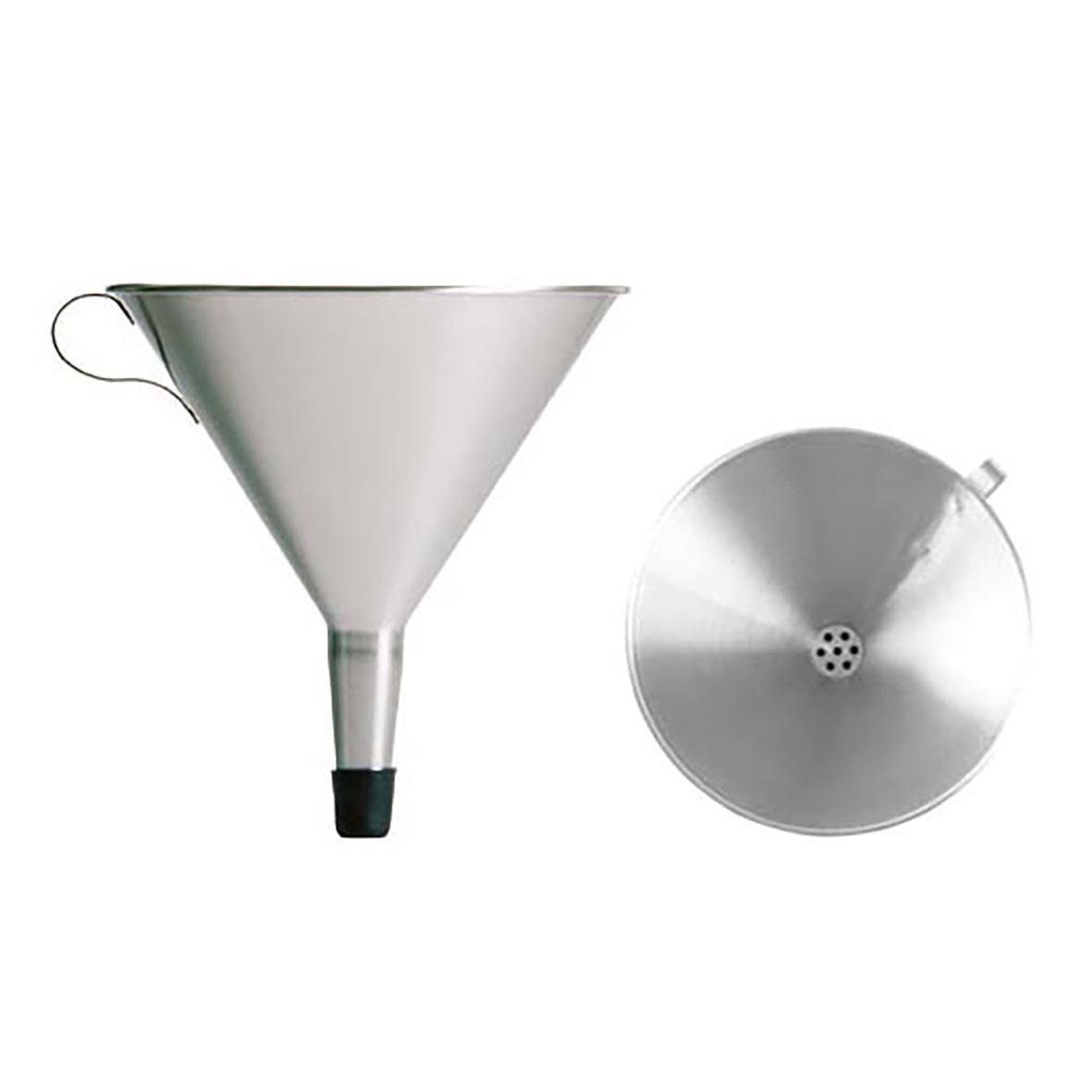 Rostfri tratt med invändig sil Ø120x135mm, konisk form