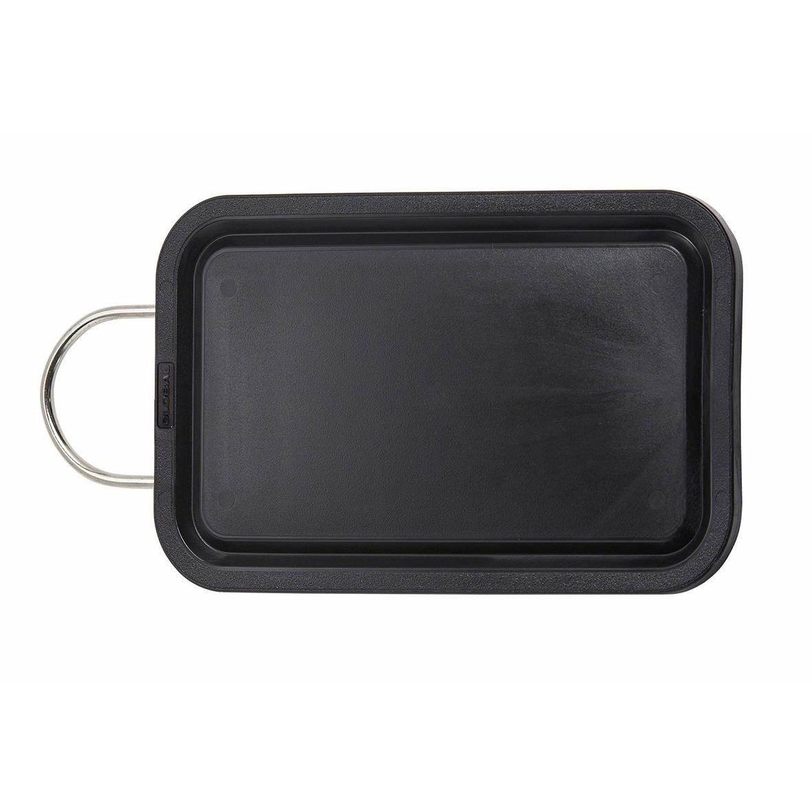 Skärbräda Global G-1004 26x16cm i svart med metallhandtag