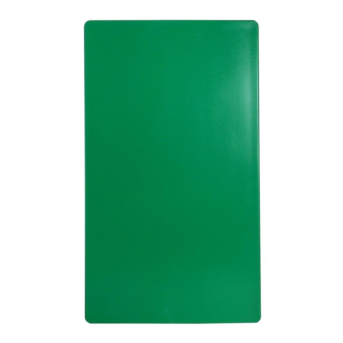 Grön skärbräda i plast med måtten 530x305x14mm